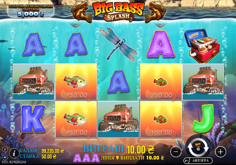 Big Bass Splash Геймплей 3