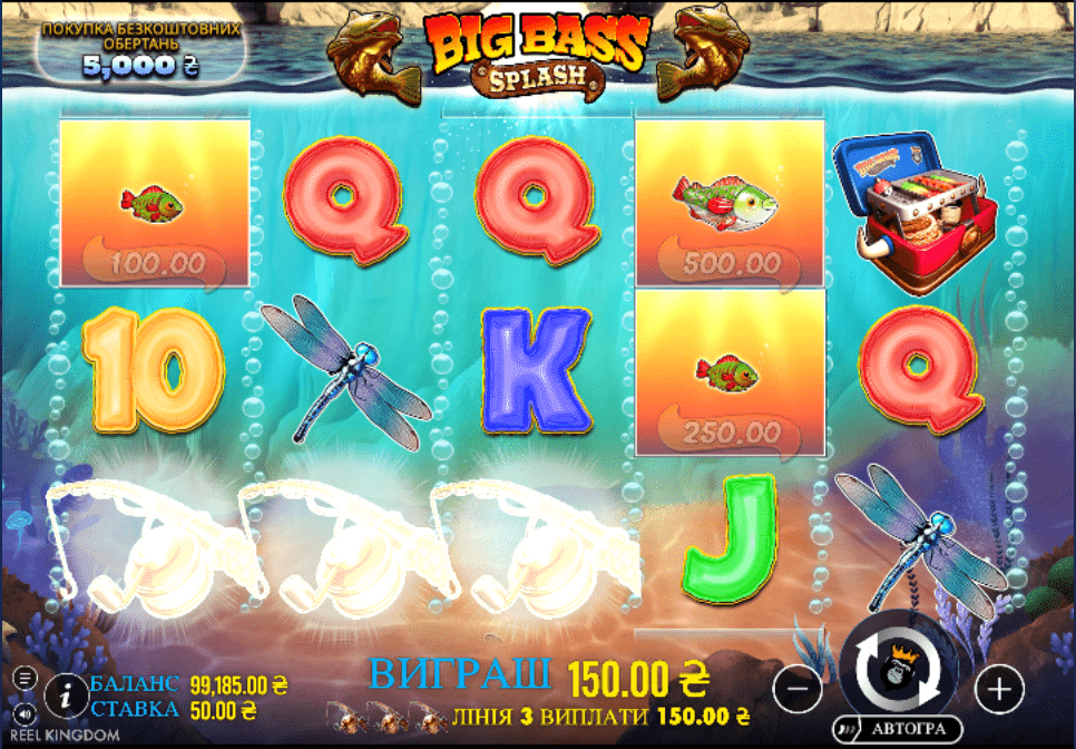 Big Bass Splash Геймплей 5